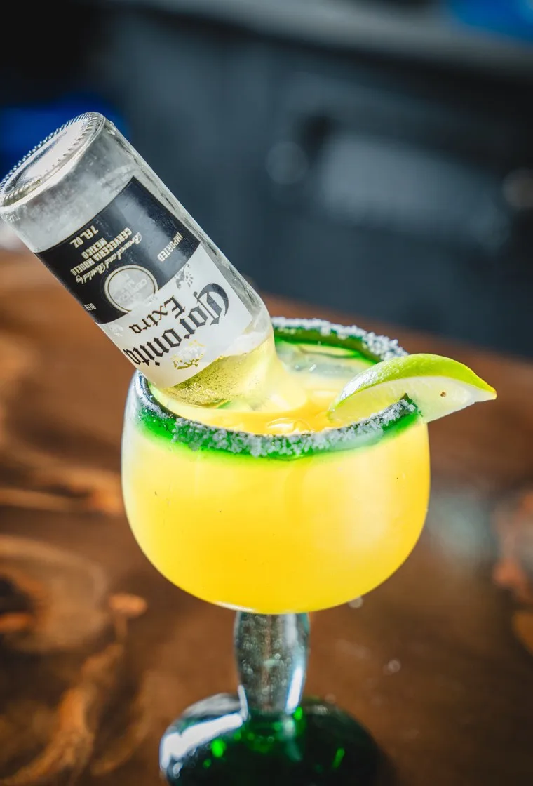 Margarona, a giant margarita crowned with a Corona